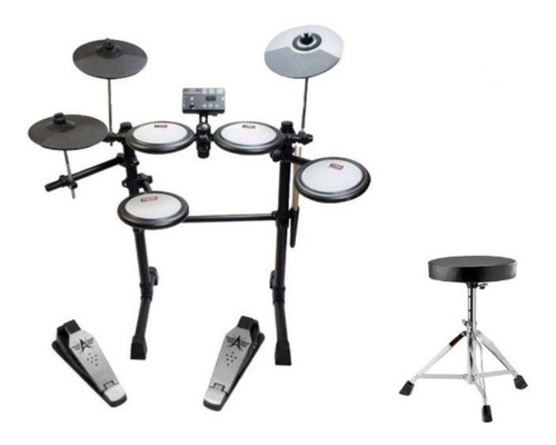 Bateria Eletrônica Turbo 7 Pad Tdx16 Kit Com Banco