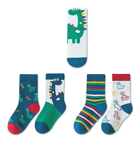 Accesorios Para Niños, 5 Pares De Calcetines A Media Pantorr