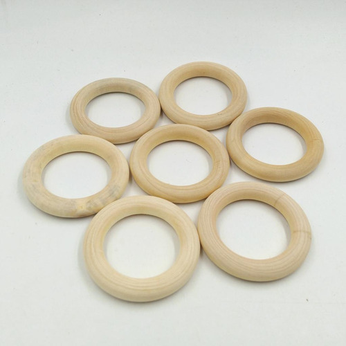 20 Peças Anel De Loop De Madeira Natural Material De