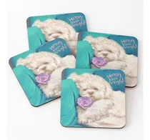 Comprar Set Posavasos Luke, Cachorro Shih Tzu, Alegre Y Brillante Ca