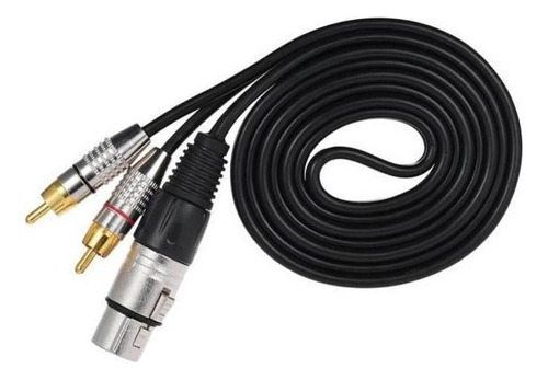 4x 2 Xlr Cable De Micrófono Conector Adaptador Cordón 0.
