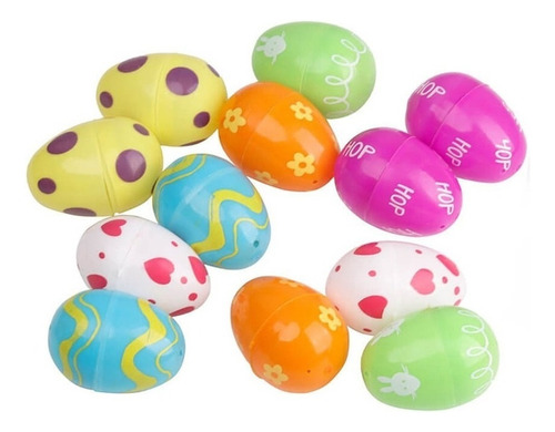 36 Huevos De Pascua Semana Vacios Plastico Capsulas Esferas