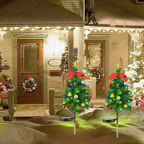 Una Luz Solar De Decoración Navideña Led Para Árbol De Navid