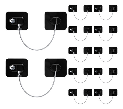 Paquete De 12 Cerraduras Para Puerta De Refrigerador Con Lla