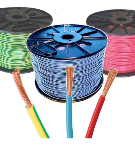 Cable Unipolar 4 Mm Fonseca X 50m Pack X 3 Colores