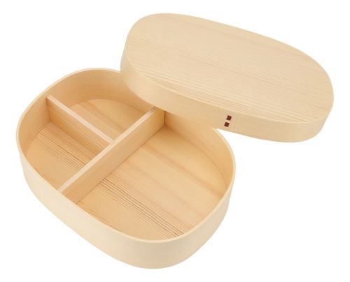  Fiambrera De Madera Bento Portátil Estilo Japonés Grande