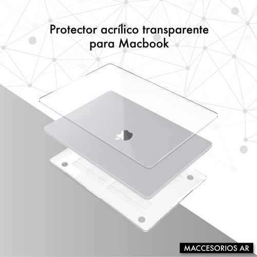 Imagen 2 de 10 de Protector Acrílico Compatible Macbook Pro 13 Pulgadas A2338