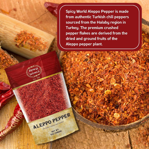 Spicy World Copos De Pimienta De Alepo 7 Oz | Auténtica Espe