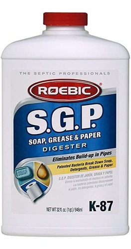 Roebic K-87-q Sgp Jabón, Grasa Y Papel Digestor De 32 Onzas