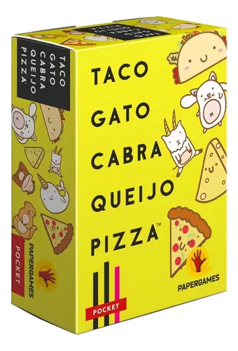 Taco Gato Cabra Queijo Pizza Jogo de Cartas PaperGames Português