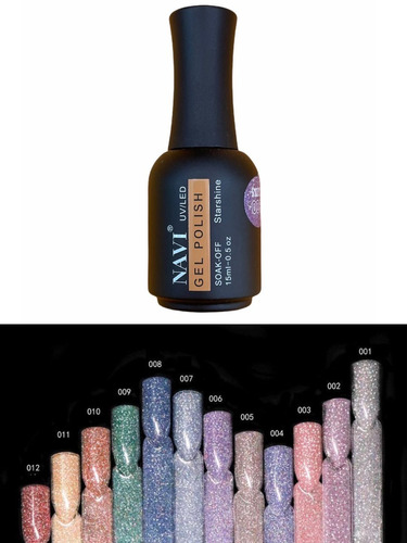 Esmalte Semi Starshine Glitter Nails 15ml Gel Reflec X 1 Un