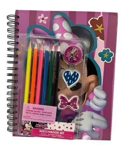 Minnie Mouse Libreta Espiral Blanca  Y Colores 100 Hojas Color Rosa chicle