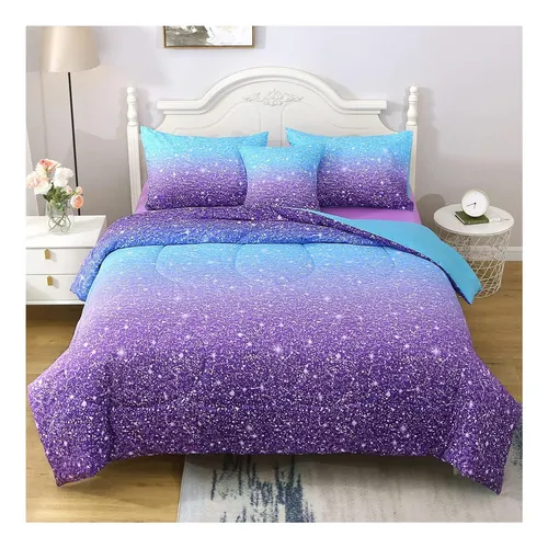 comprar Jqunhome Glitter Conjunto De Edredones Gemelos, Cama De 6 Pi