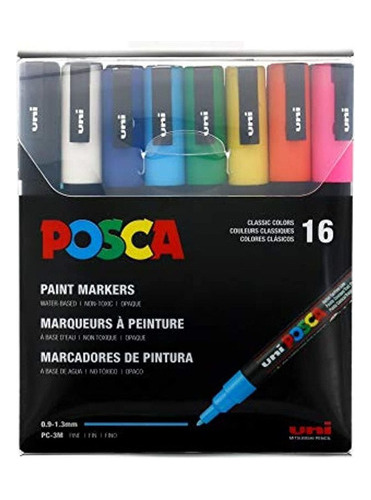 Marcador De Pintura Acrilica Posca 16color Fino