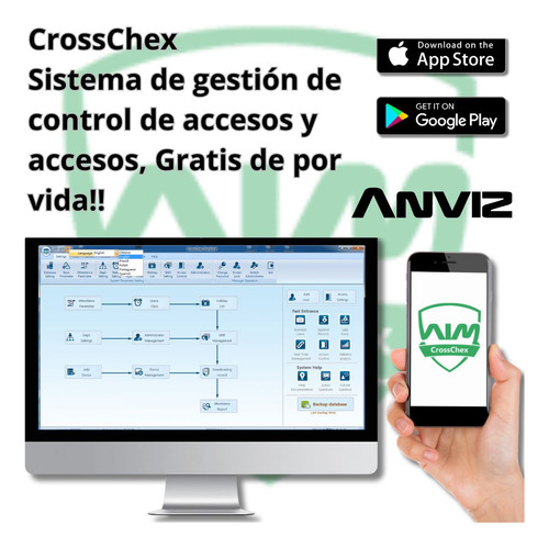 Control Acceso Anviz W2-pro-id Huella Rfid Touch Webser Traf
