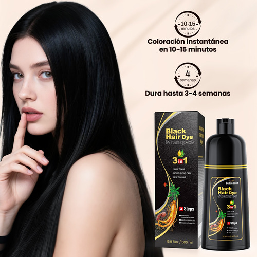 Shampoo Para Canas 500ml Natural Jengibre Tinte Cubre Canas