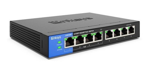 Switch Poe 8 Puertos Linksys Lgs108p