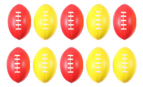 Paquete De 10 Pelotas De Rugby Hinchables Simuladas De 9 Cm