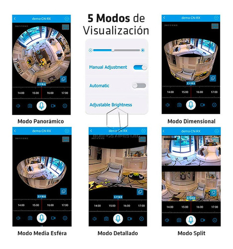 Imagen 5 de 10 de Lampara Espia Led Camara Hd 360° Sensor Alarma Graba 64 Gb