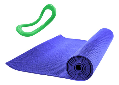 Set Yoga Fitness Pilates Meditacion Mat Pvc 6mm + Anillo 101