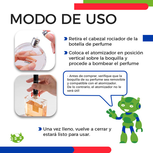 Atomizador Mini De Perfume Portátil Y Recargable Slim Company Spray En Cápsula Para Viaje, Frasco Perfumero Color Negro