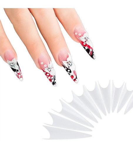 100 dicas para unhas postiças, estilete, curvo, sorriso transparente