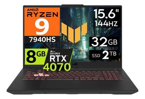 Asus Tuf A15 Ryzen 9 7940hs 2tb Ssd 32gb Ddr5 Rtx4070 15.6' 