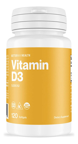 Better Way Health Vitamina D3-5,000 Ui Softgel - Formula De 