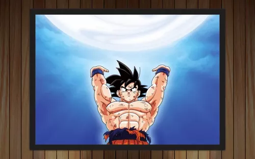 Quadro Decorativo Dragon Ball Goku Anime Desenho Com Moldura