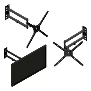 60cm Da Parede Suporte Tv Tri Articulado Até 55 Polegadas Cor Preto