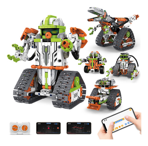 Juego De Construcción 5 En 1, Dinosaurios Y Robots