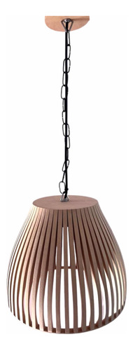 Lámpara Colgante Redonda Mdf Nórdica Diseño 27 Cm Techo Deco