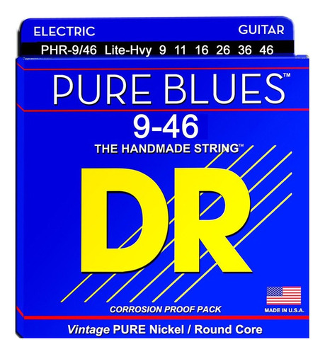 Cuerdas De Guitarra Electrica Dr Pure Blues 09-46