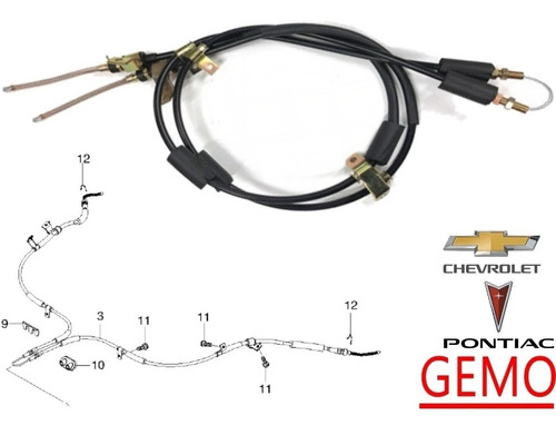 Cable De Freno Y Clutch Chevrolet Matiz G1 04-05 0.8l Gemo