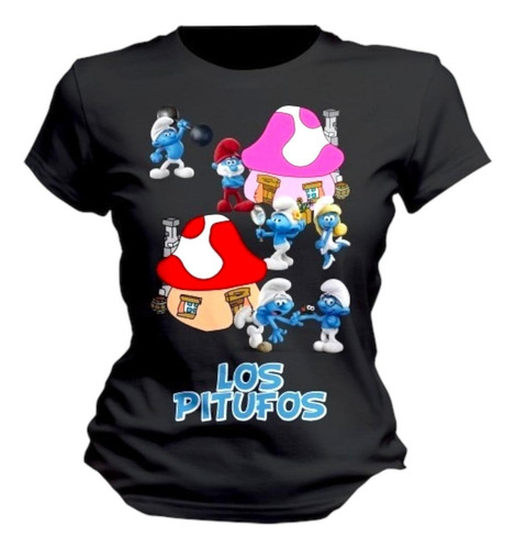 Playera Los Pitufos Personalizada 002 Colores
