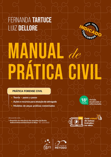 Manual De Prática Civil, De Fernanda Tartuce. Editora Método, Capa Mole Em Português, 2023