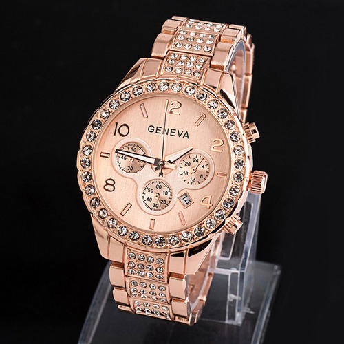 Reloj De Cuarzo De Cristal Para Mujer Gd