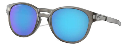 Anteojos de sol polarizados Oakley Latch Standard con marco de o matter color matte grey ink, lente sapphire de plutonite prizm, varilla matte grey ink de o matter - OO9265