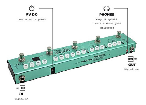 Valeton Multiefectos Pedal De Guitarra Elegante Indie De Dis