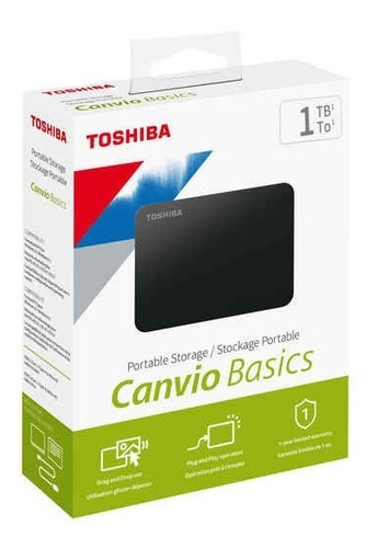  Disco Duro Externo Toshiba 1tb Canvio Basics Usb 3.0