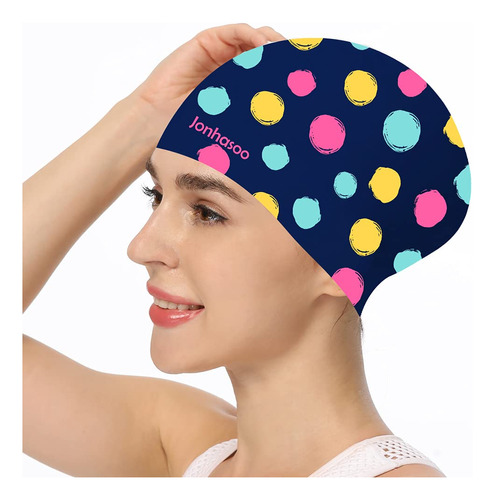 Jonhasoo Gorro De Natacion Para Trenzas Y Rastas, Comodo Gor