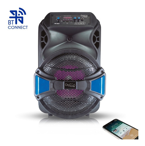 Bocina 12 Pulgadas Bluetooth Audio Con Microfono - Steelpro Color Negro