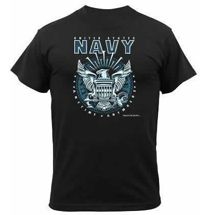 Camiseta Rothco Estampada Black Ink Black Navy Emblem Remate