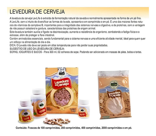 La levadura de cerveza trata la piel con acné, 2000 comprimidos de 1 kg, sabor sin sabor