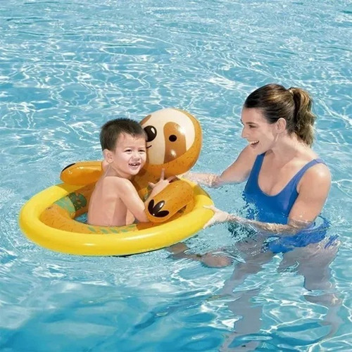 Boya ovalada inflable con sonido de pañal en una pata de perezoso