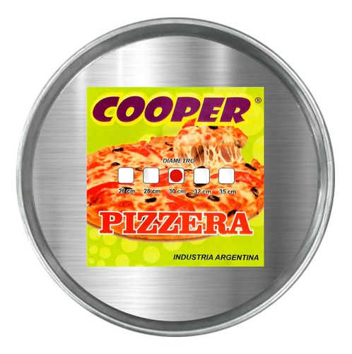 Pizzera Molde Para Pizza Chapa 30cm Cooper - Ciudad Cotillón