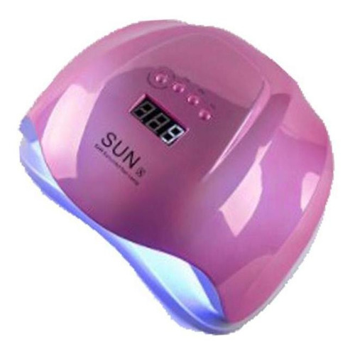 Cabine Sun X Rosa Cromada 54 Watts Alongamento De Unhas