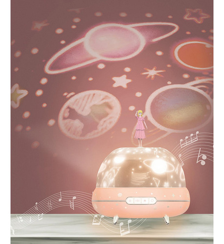Proyector Led 3 En 1 Estrella Galaxy, Altavoz Bluetooth Rosa