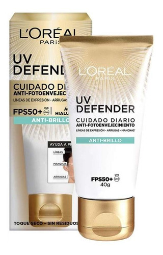 Loreal Uv Defender Cuidado Diario Fps50 Anti-brillo 40g 