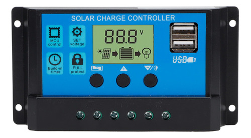 Controlador De Cargador Solar Pwm Regulador Panel 30a